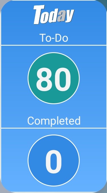 My Tody list showing 80 To-Do items