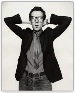 A younger Elvis Costello